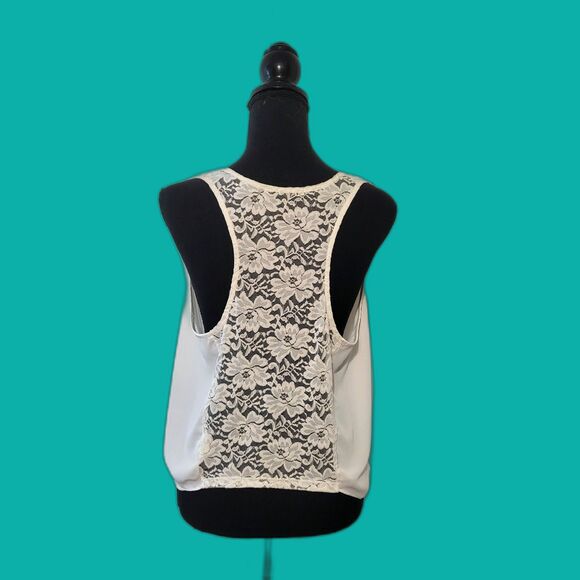 V Neck Sleeveless Blouse Wrap Front Twist Chiffon Shirt SIZE M - Picture 4 of 7